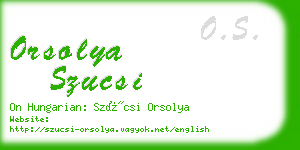orsolya szucsi business card